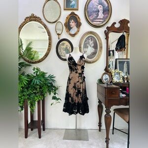 Black & Nude Lace Dress By Dress The Population - Size small
